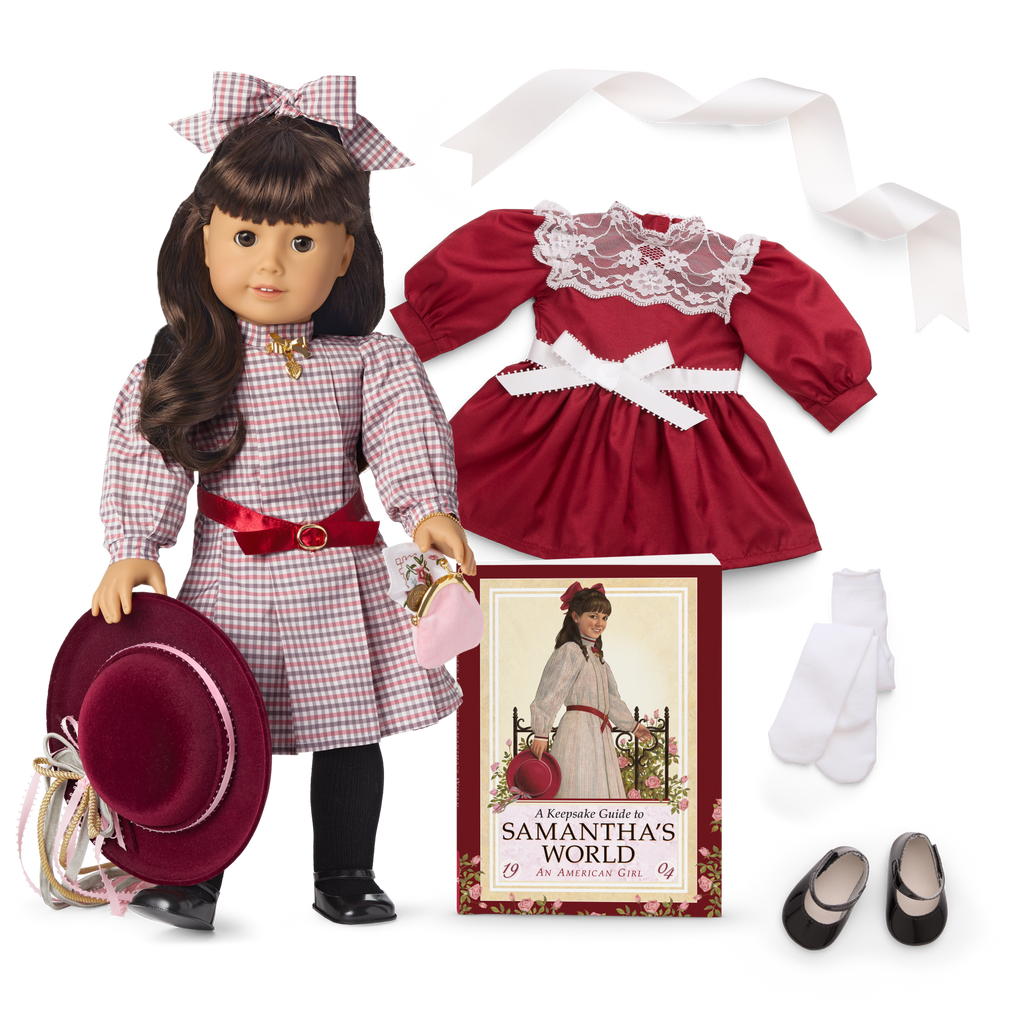 Samantha Parkington™ 18-inch Doll & Cranberry Party Dress Bundle (Historical Characters)