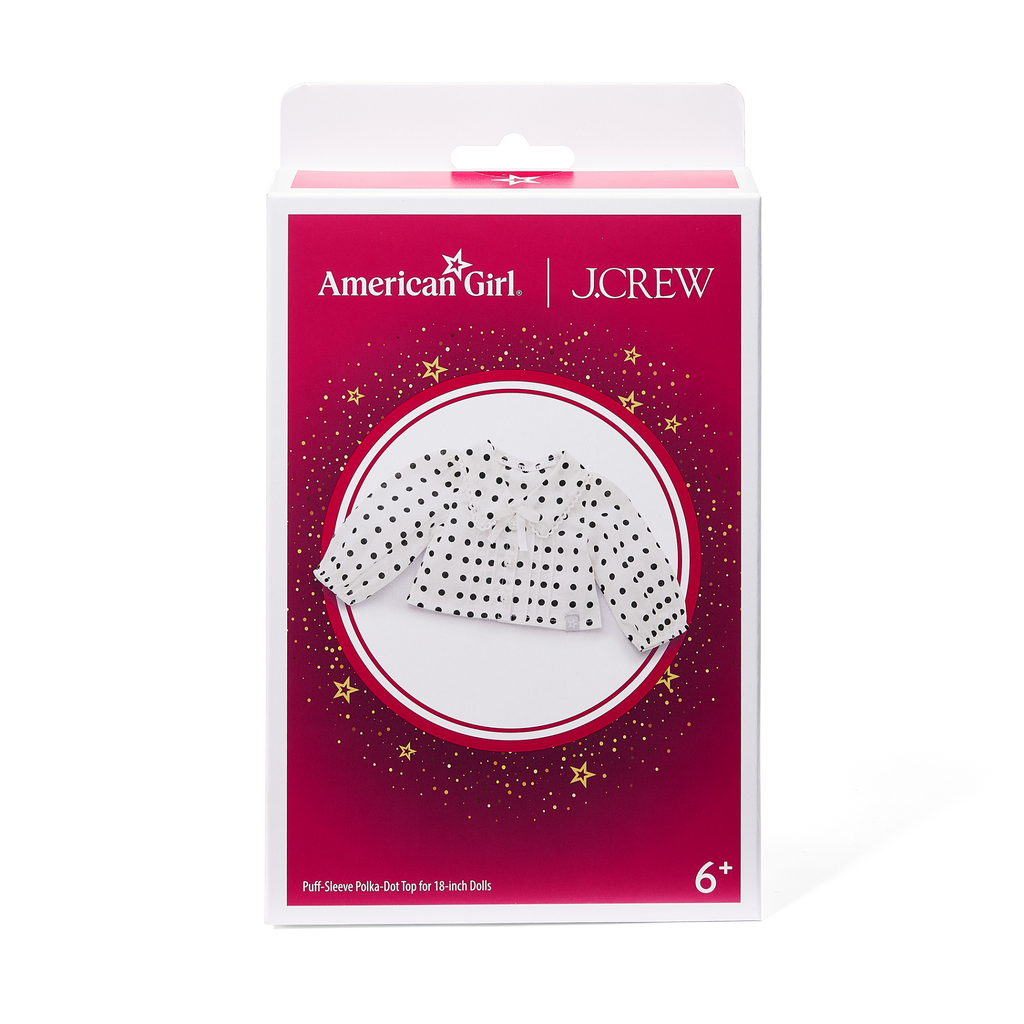 American Girl® x J.Crew Puff-Sleeve Polka-Dot Top for 18-inch Dolls