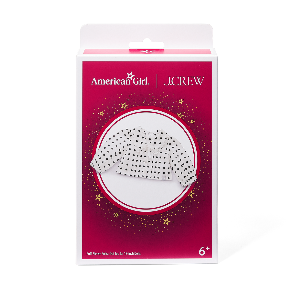 American Girl® x J.Crew Puff-Sleeve Polka-Dot Top for 18-inch Dolls