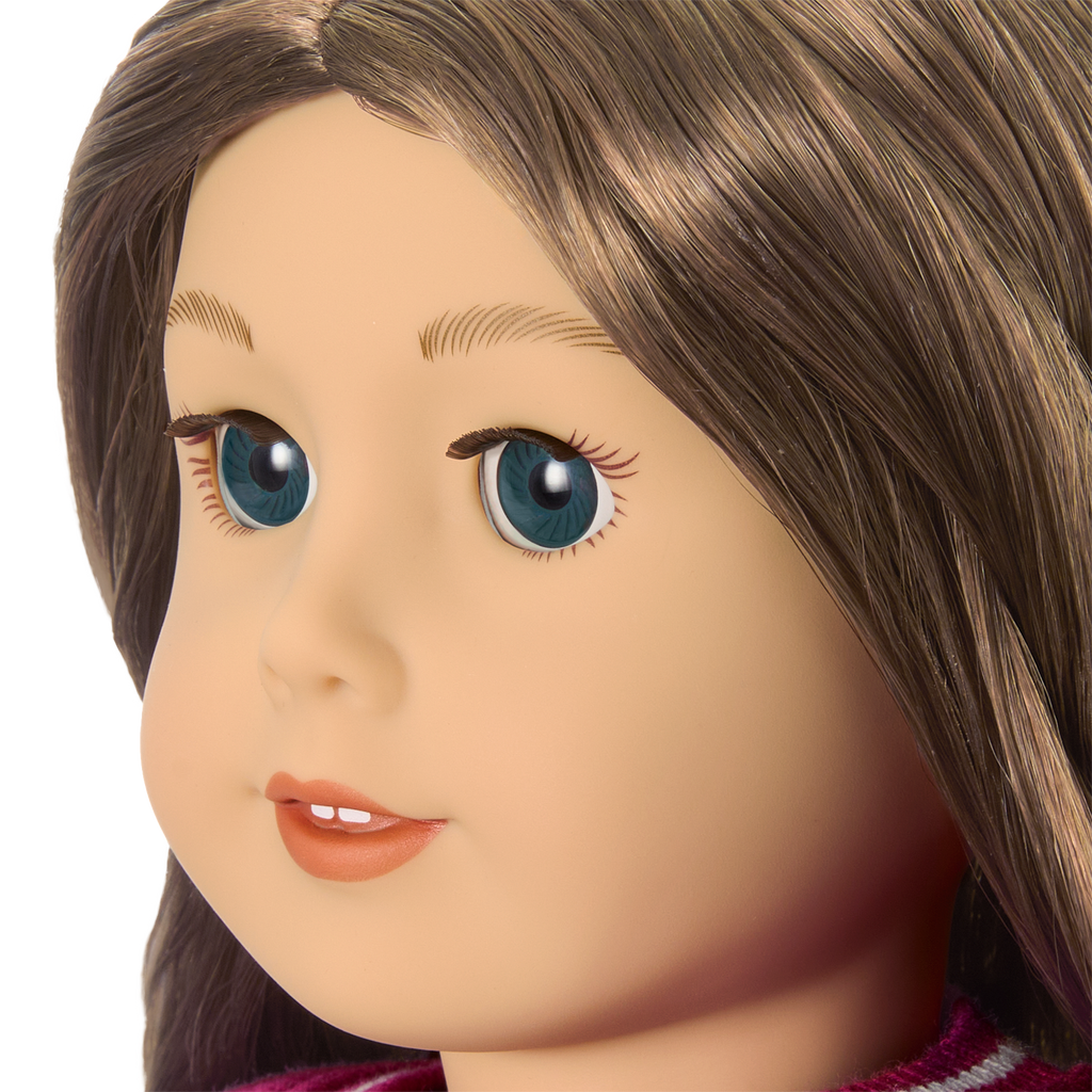 Truly Me™ 18-inch Doll #126 with wavy brown hair