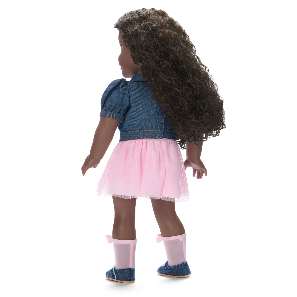 AG™ x Harlem’s Fashion Row Cherry Blossom Couture Buttoned-Up Bows Top & Skirt for 18-inch Dolls