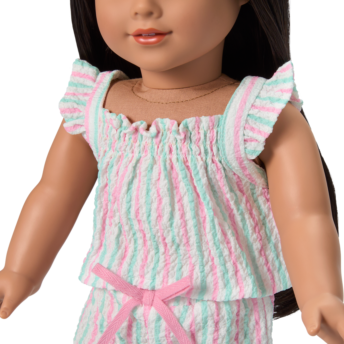Raquel’s™ Coastal Stripes Pajamas for Girls & 18-inch Dolls