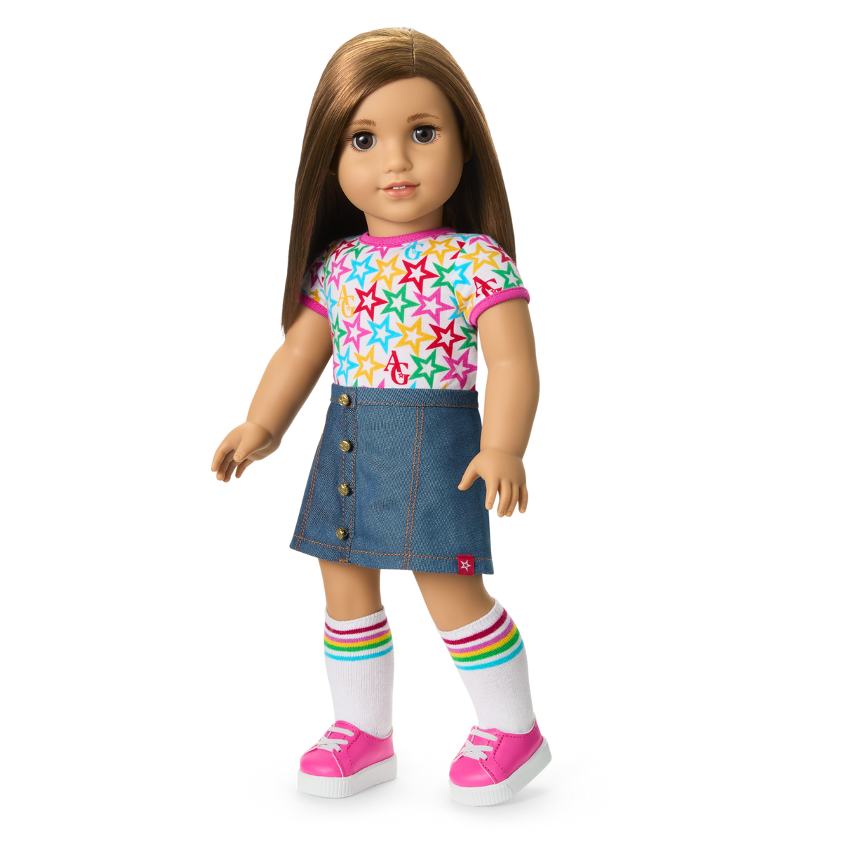 Truly Me™ 18-inch Doll #107 with straight brown hair