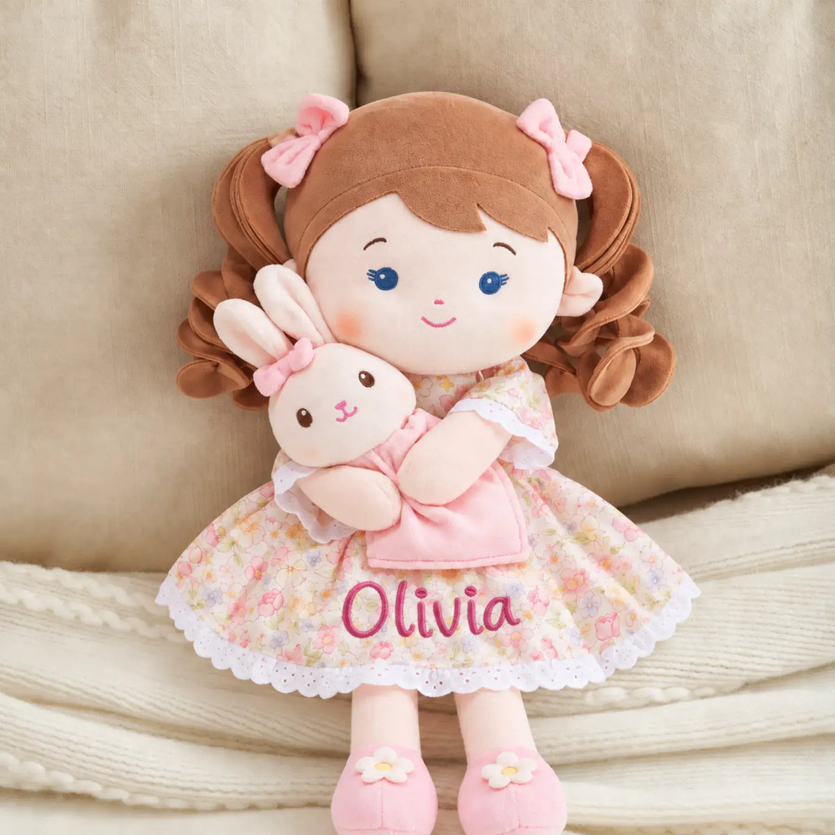 Personalized Mabel & Her Lovey - Embroidered