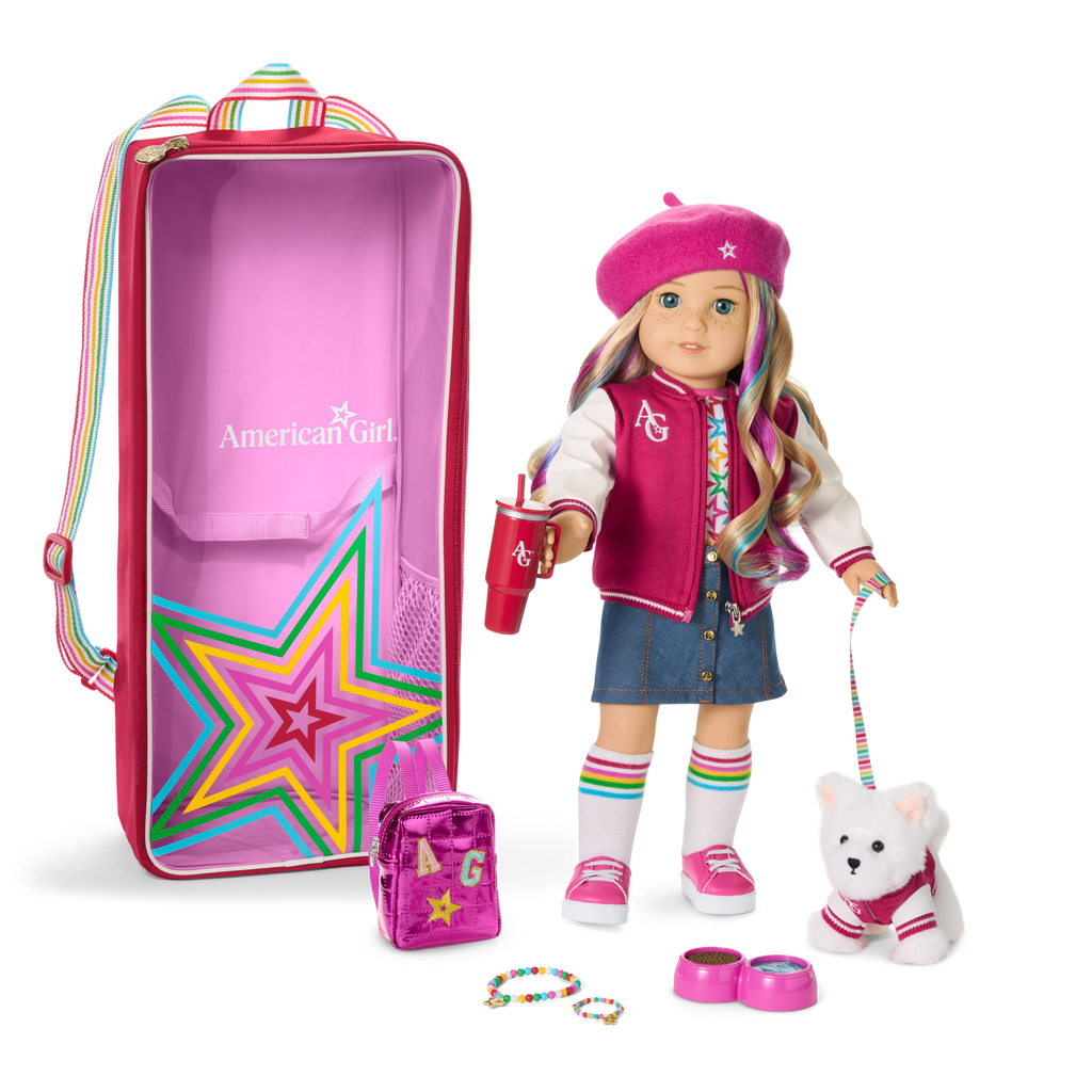 Truly Me™ 18-inch Doll #110, Accessories, Puppy & Doll Carrier