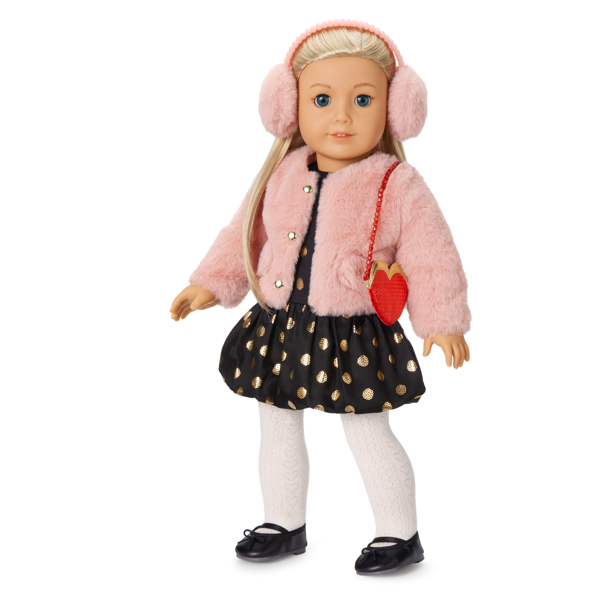 American Girl® x J.Crew Pink Faux-Fur Jacket for 18-inch Dolls