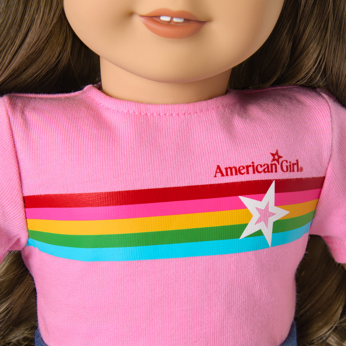 Truly Me™ 18-inch Doll #126 with wavy brown hair