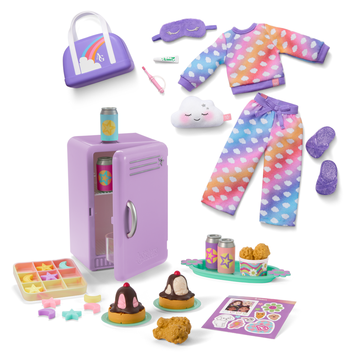 AG Sisters™ Sleepover Styles & Snacks Bundle