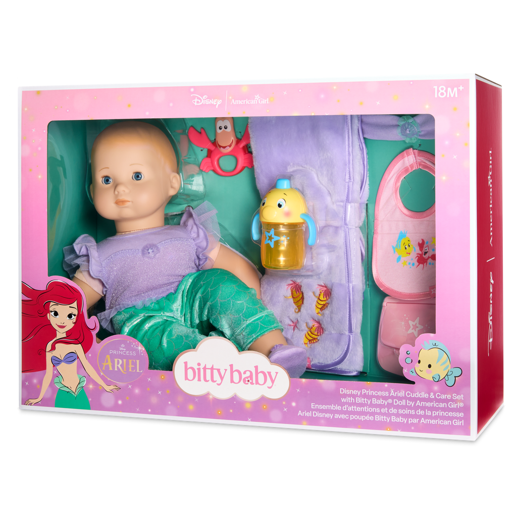 Disney Princess Ariel Cuddle & Care Set with Bitty Baby® Doll by American Girl®