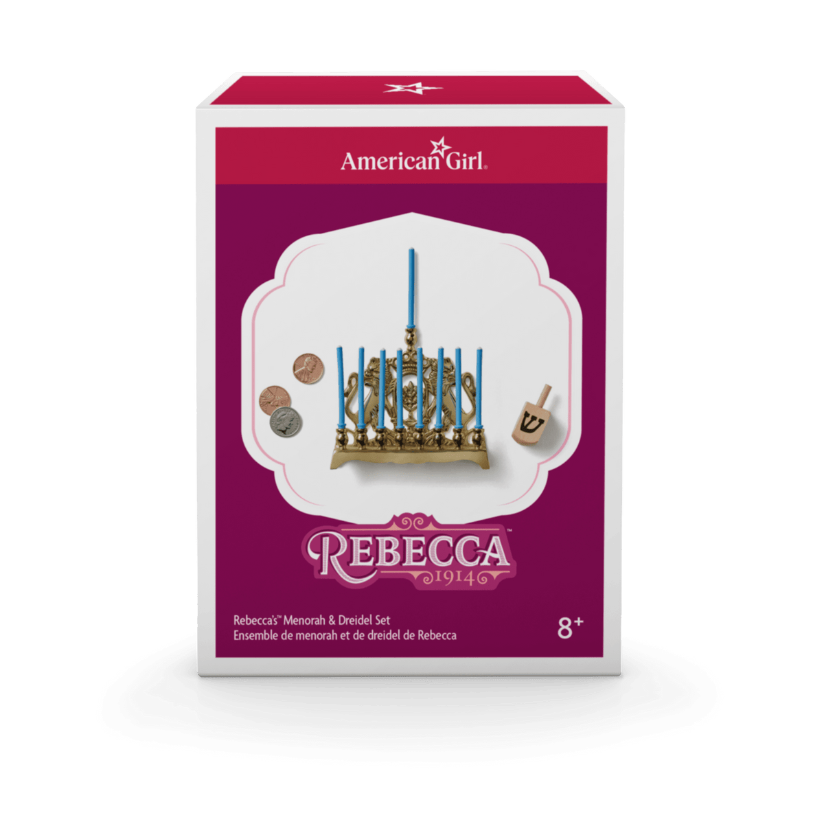 Rebecca’s™ Menorah & Dreidel Set for 18-inch Dolls (Historical Characters)