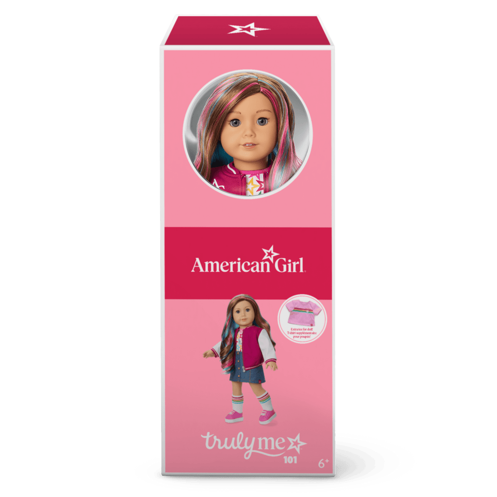 Truly Me™ 18-inch Doll #101 with wavy caramel hair