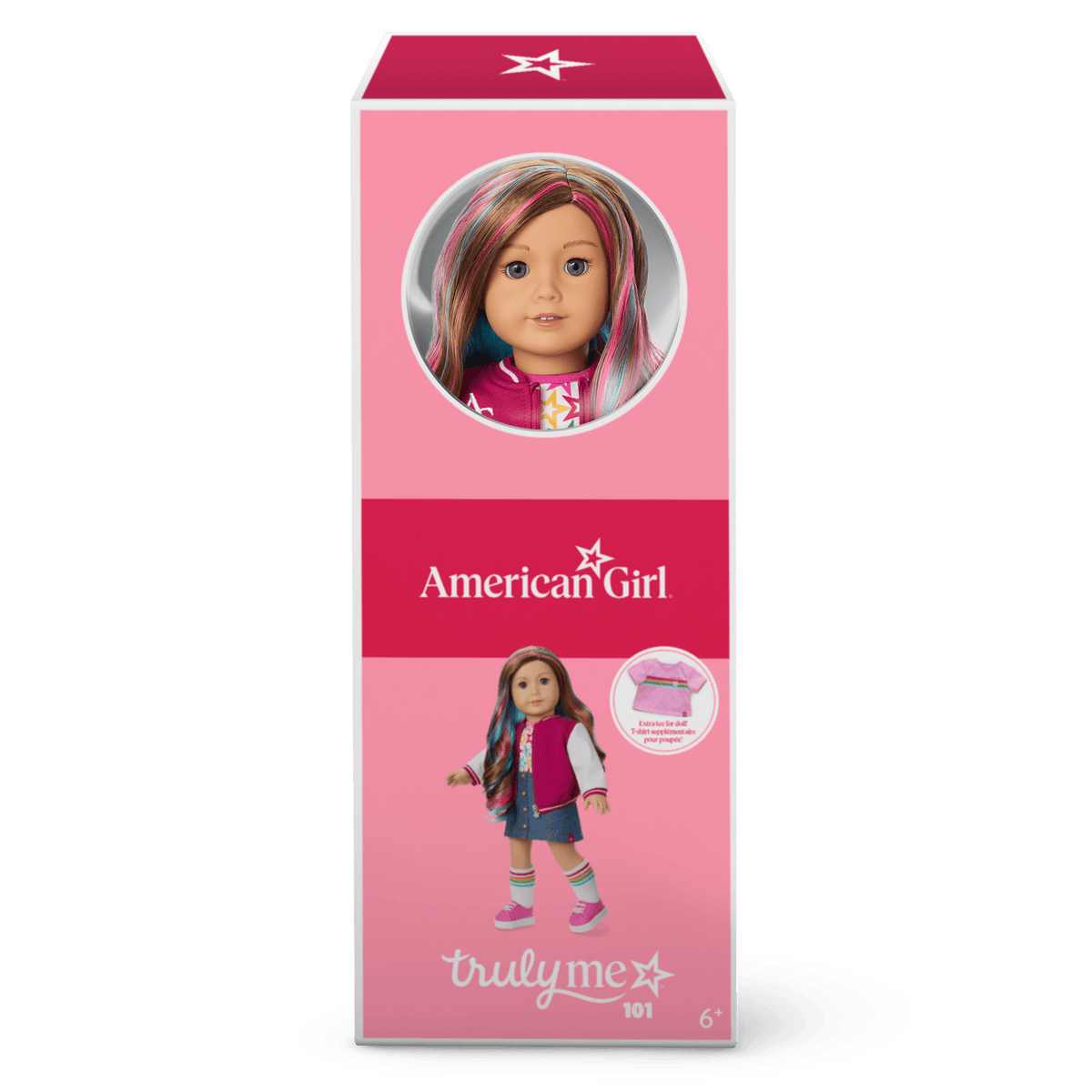 Truly Me™ 18-inch Doll #101 with wavy caramel hair
