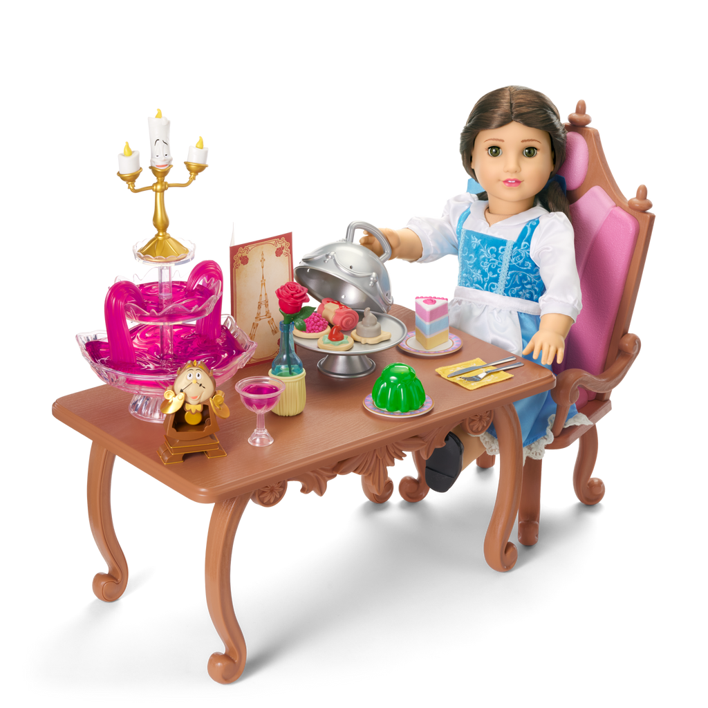 Disney Princess Belle Enchanted Castle Dining Set & Friends for 18-inch Dolls by American Girl®