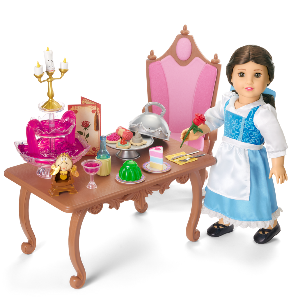 Disney Princess Belle Enchanted Castle Dining Set & Friends for 18-inch Dolls by American Girl®