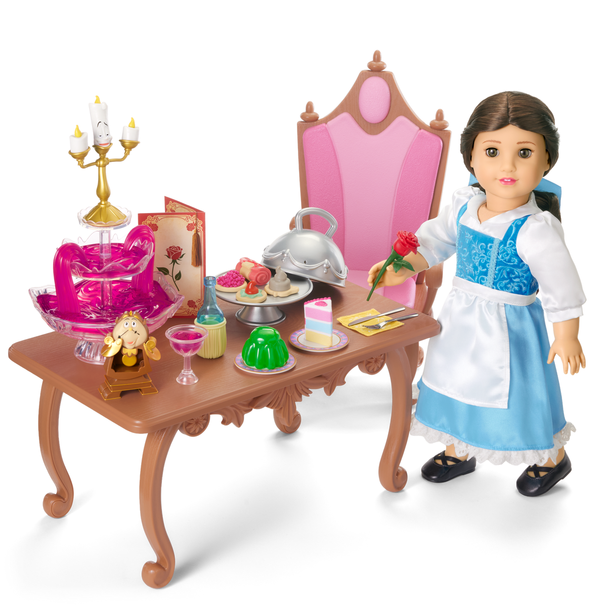 Disney Princess Belle Enchanted Castle Dining Set & Friends for 18-inch Dolls by American Girl®