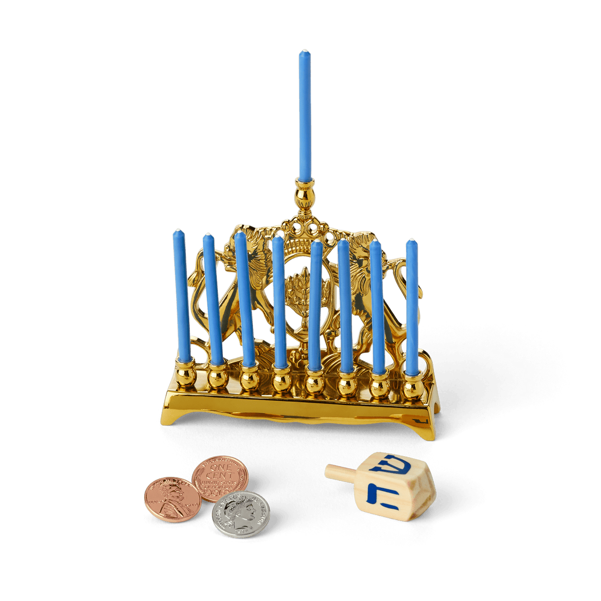 Rebecca’s™ Menorah & Dreidel Set for 18-inch Dolls (Historical Characters)