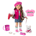 Truly Me™ 18-inch Doll #126, Puppy, Mini Backpack & Accessories AG™ Star Squad Bundle