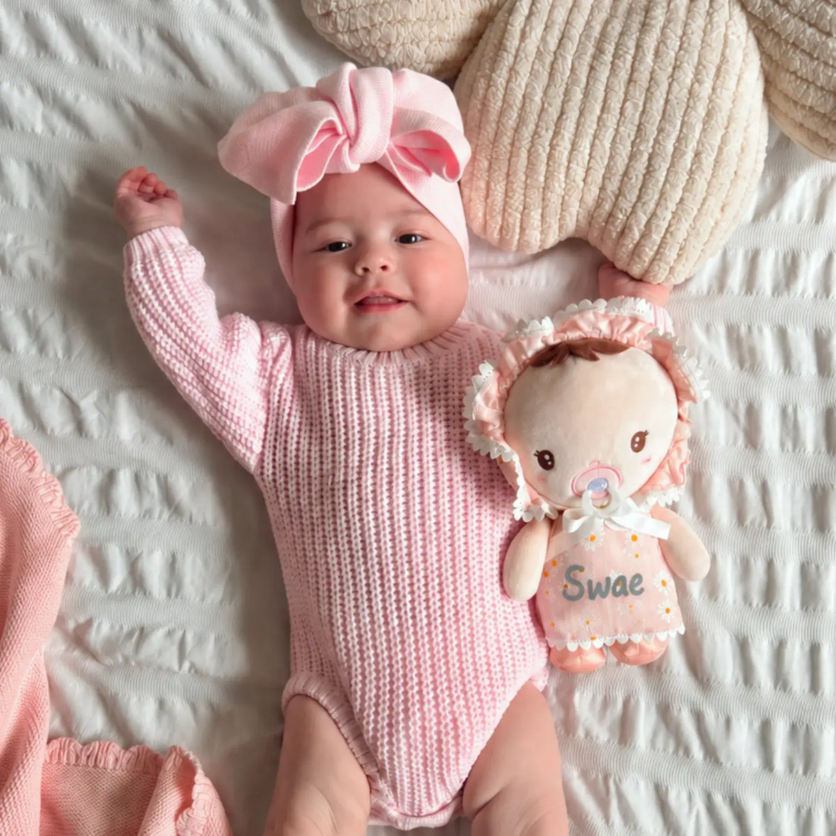 Leyadoll Soft Plush Personalized Leya Doll My First Baby Girl Doll
