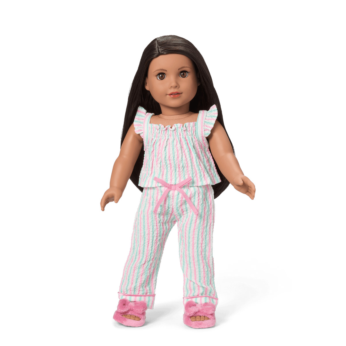 Raquel’s™ Coastal Stripes Pajamas for Girls & 18-inch Dolls