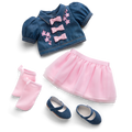 AG™ x Harlem’s Fashion Row Cherry Blossom Couture Buttoned-Up Bows Top & Skirt for 18-inch Dolls