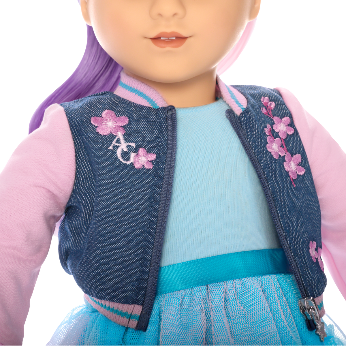 AG™ x Harlem’s Fashion Row Cherry Blossom Couture 2-in-1 Ruffle Dress & Jacket for 18-inch Dolls