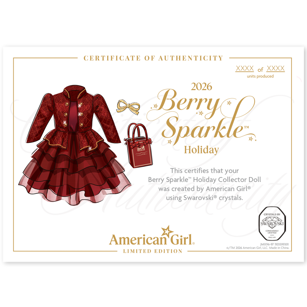 American Girl® 2026 Berry Sparkle™ Holiday Collector Doll