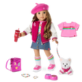 Truly Me™ 18-inch Doll #118, Puppy, Mini Backpack & Accessories AG™ Star Squad Bundle