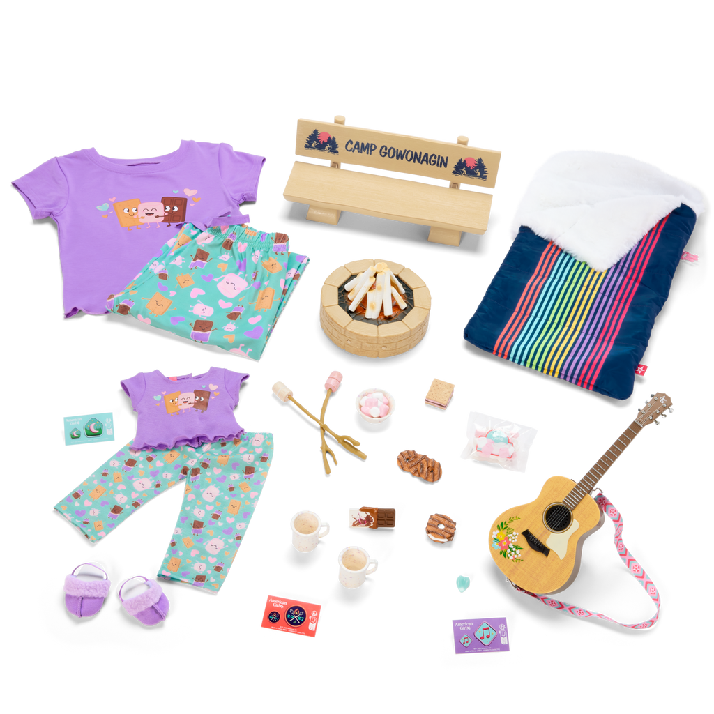 Daisy Davenport’s™ Campfire, Guitar & PJs Bundle for Girls & 18-inch Dolls (Girl of the Year™ 2027)