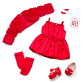 July Ruby Beauty Outfit for 18-inch Dolls