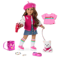 Truly Me™ 18-inch Doll #117, Puppy, Mini Backpack & Accessories AG™ Star Squad Bundle