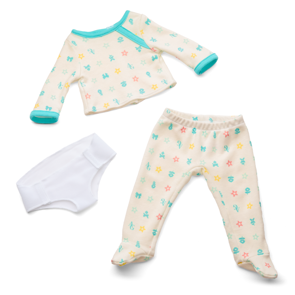 Bitty Baby® Doll #2 in Pastel Blue + Bear Friend & Board Book