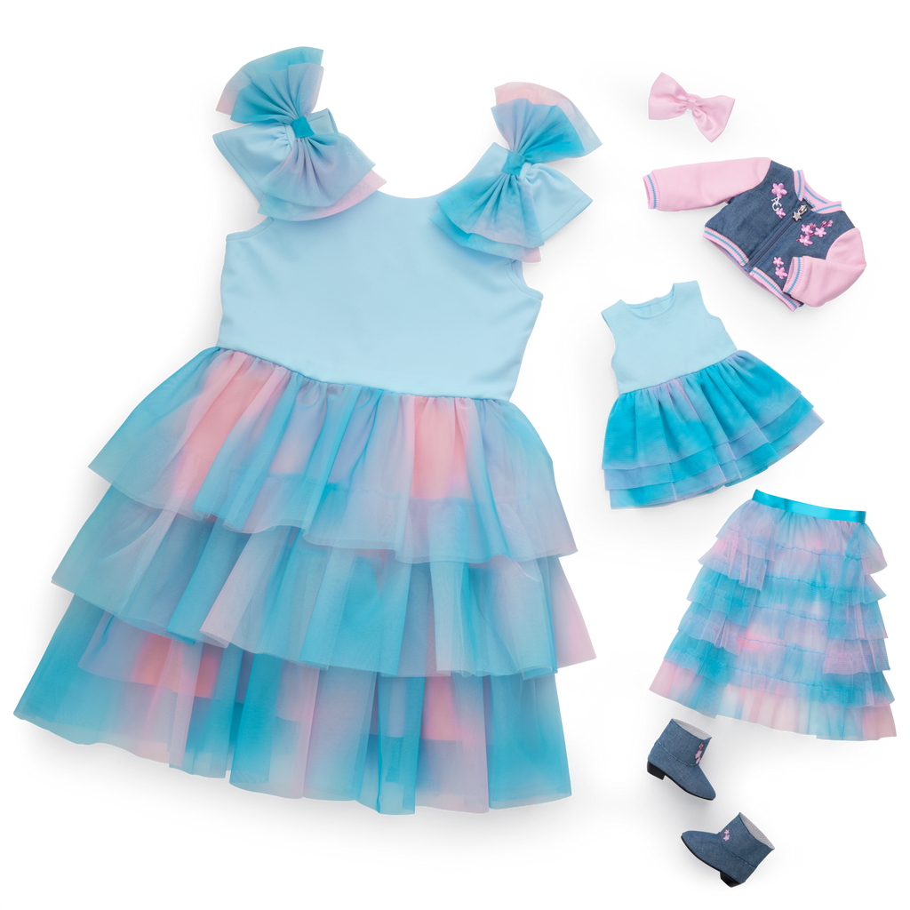 AG™ x Harlem’s Fashion Row Cherry Blossom Couture Ruffle Dress for Girls & 18-inch Dolls