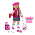 Truly Me™ 18-inch Doll #100, Puppy, Mini Backpack & Accessories AG™ Star Squad Bundle