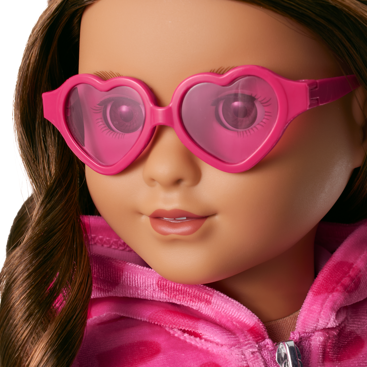 Pink Hearts Hoodie Dress for 18-inch Dolls