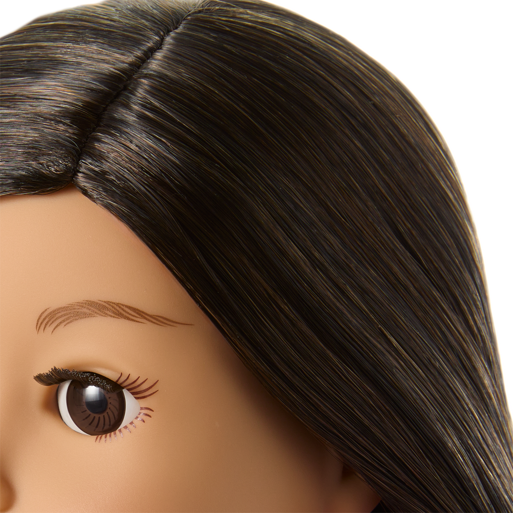 Truly Me™ 18-inch Doll #124 with straight black-brown hair
