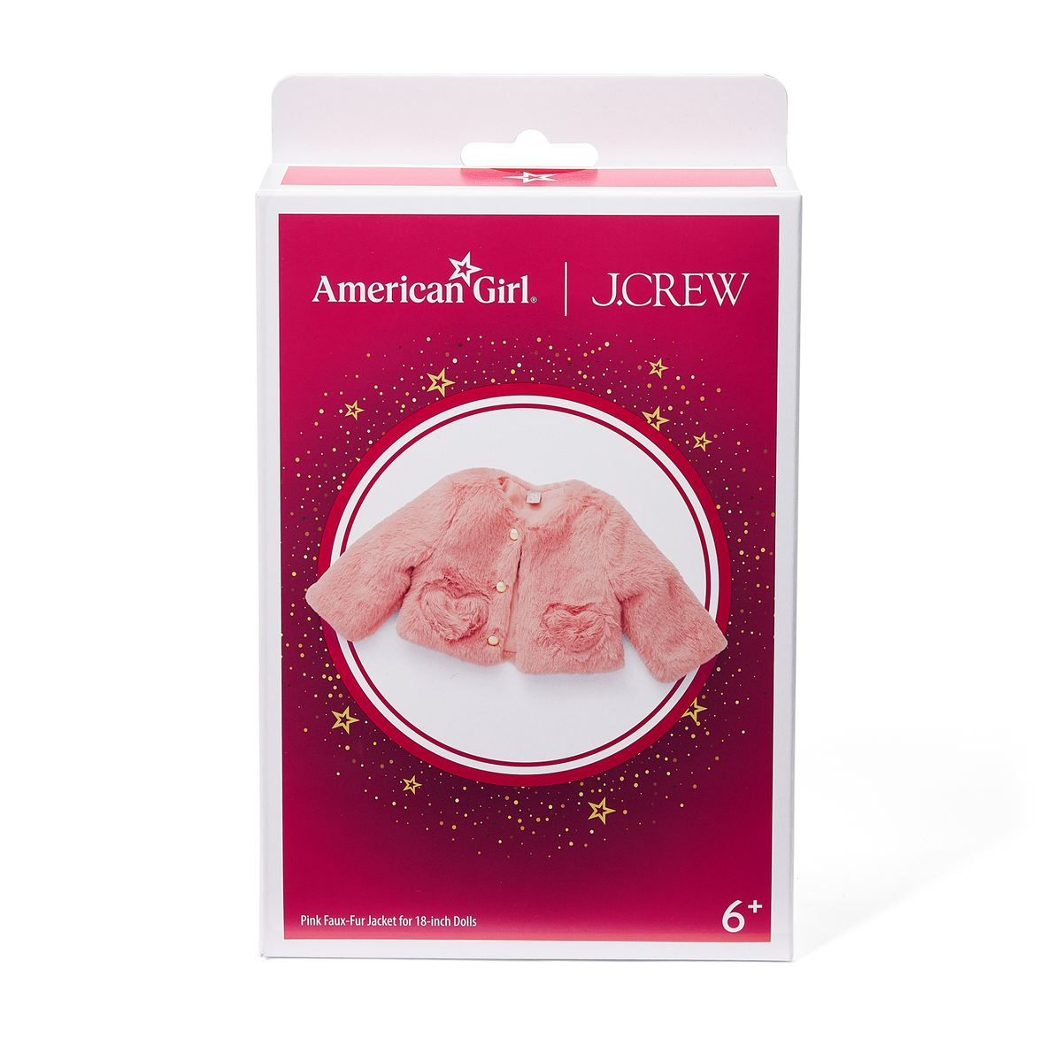 American Girl® x J.Crew Pink Faux-Fur Jacket for 18-inch Dolls