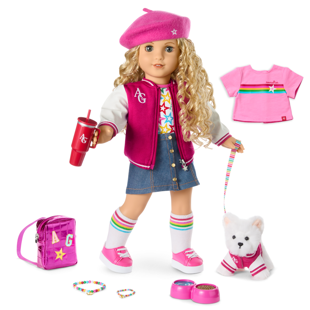 Truly Me™ 18-inch Doll #115, Puppy, Mini Backpack & Accessories AG™ Star Squad Bundle