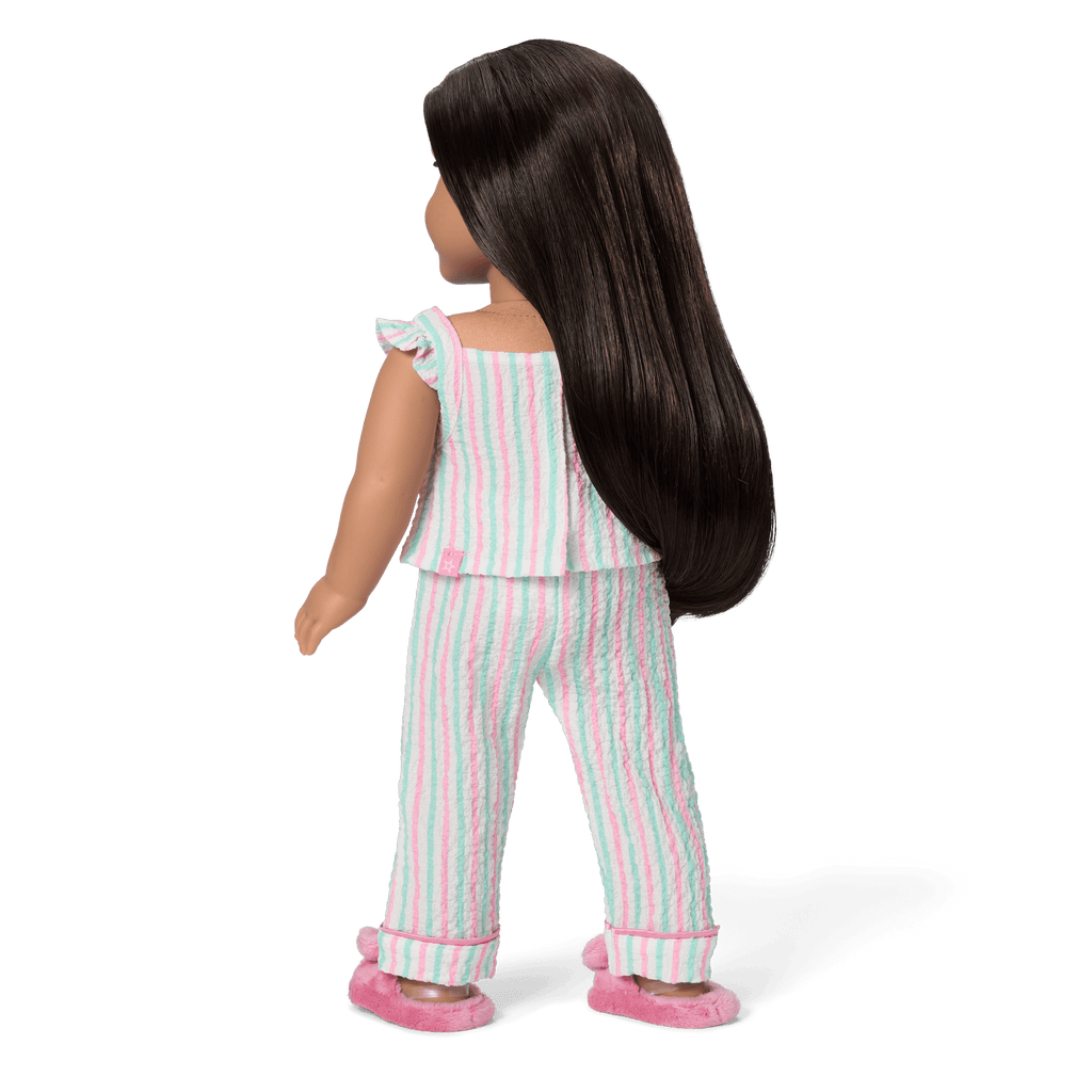 Raquel’s™ Coastal Stripes Pajamas for Girls & 18-inch Dolls