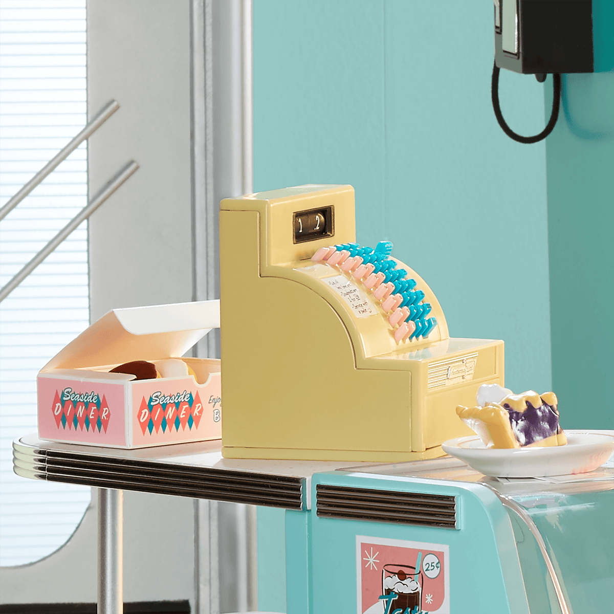 Maryellen’s™ Seaside Diner Bakery Case for 18-inch Dolls (Historical Characters)
