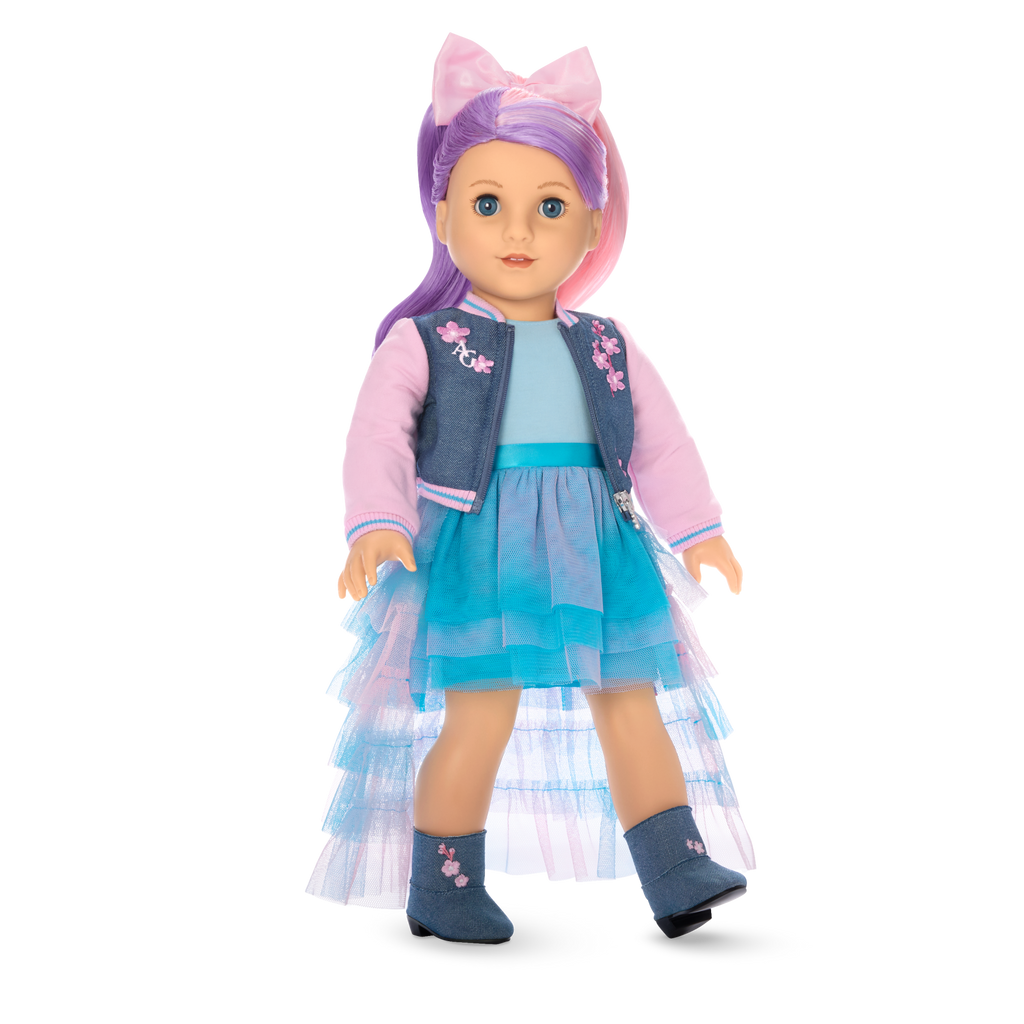 AG™ x Harlem’s Fashion Row Cherry Blossom Couture Ruffle Dress for Girls & 18-inch Dolls