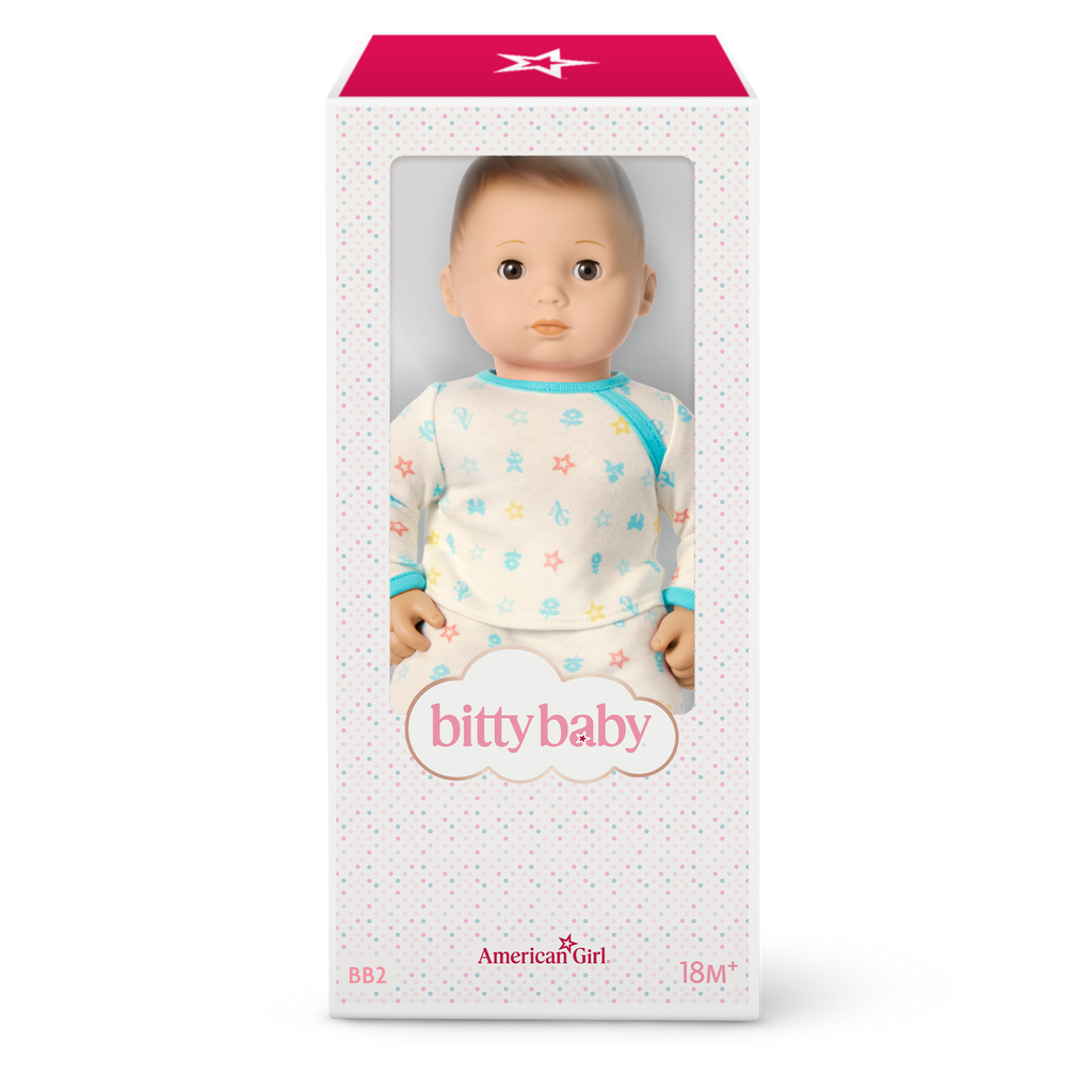 Bitty Baby® Doll #2 in Pastel Blue + Bear Friend & Board Book