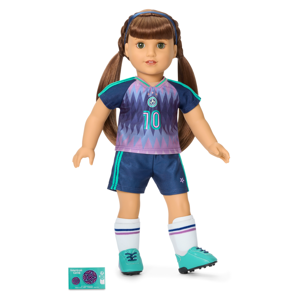 Daisy Davenport’s™ Soccer Net Set & Uniform Bundle for 18-inch Dolls (Girl of the Year™ 2027)