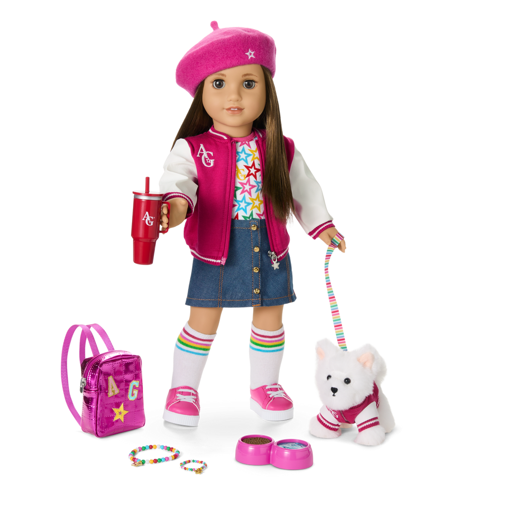 Truly Me™ 18-inch Doll #107 with straight brown hair