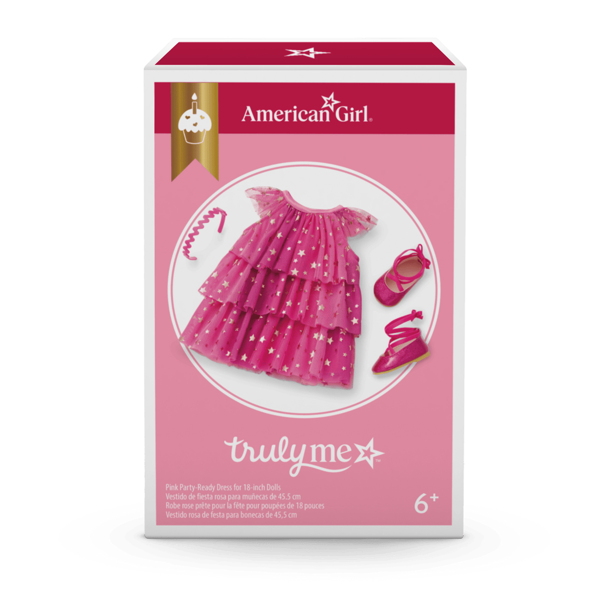 Pink Party-Ready Dress for 18-inch Dolls