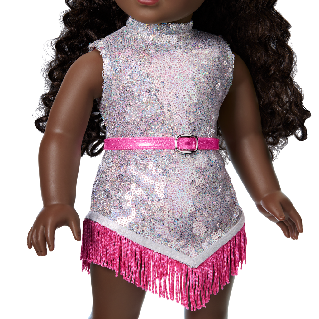 Glam Pink Cowgirl Outfit for 18-inch Dolls