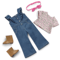 Western Flowers Denim Jumpsuit for 18-inch Dolls