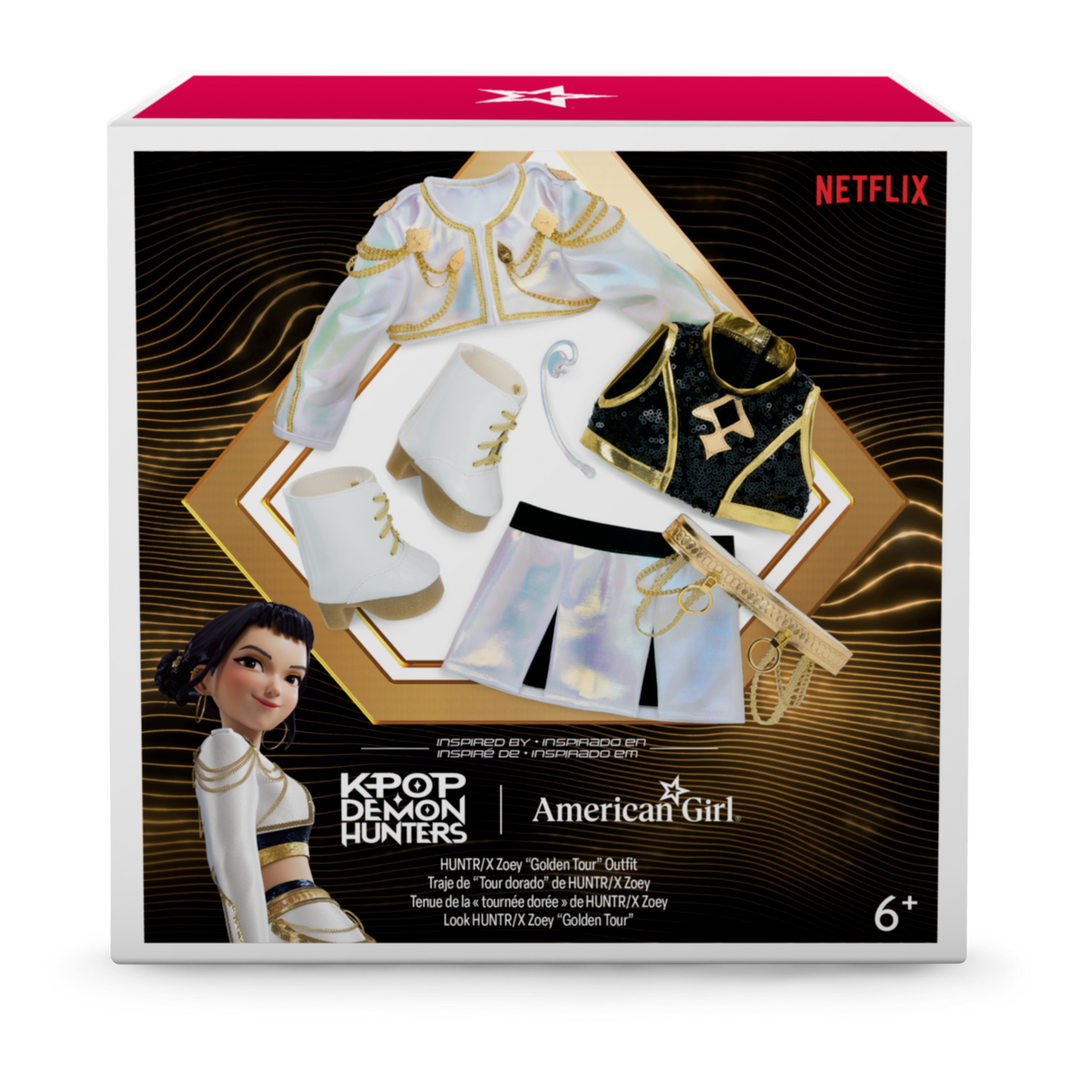 American Girl® x KPop Demon Hunters HUNTR/X Zoey “Golden”-Inspired Outfit for 18-inch Dolls