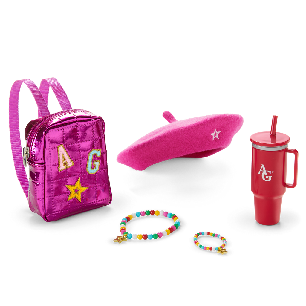 Truly Me™ 18-inch Doll #107, Puppy, Mini Backpack & Accessories AG™ Star Squad Bundle