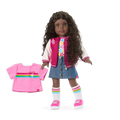 Truly Me™ 18-inch Doll #127 with curly dark-brown hair
