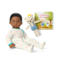 Bitty Baby® Doll #1 in Pastel Blue + Bear Friend & Board Book